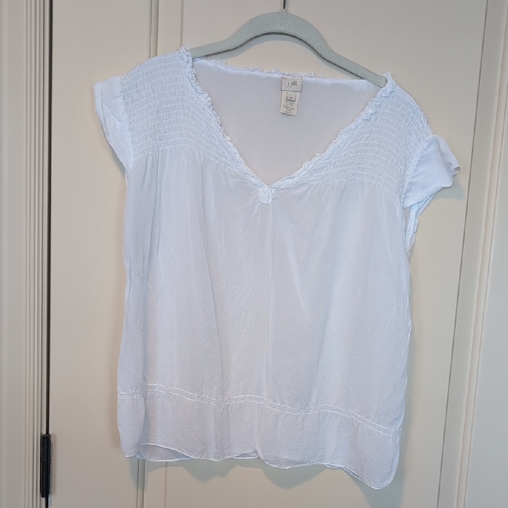 White Rayon J. Jill Summer Top, M